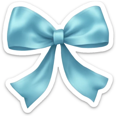 pastel blue ribbon bow sticker