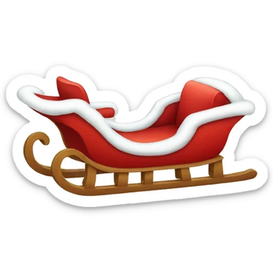 santa claus sled sticker