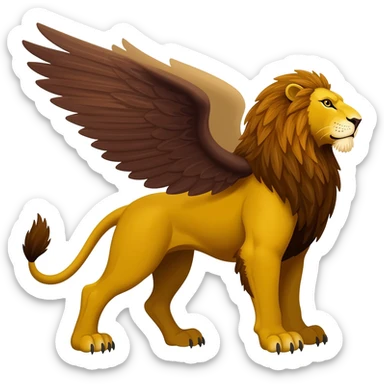 griffin. half lion half eagle wing sticker