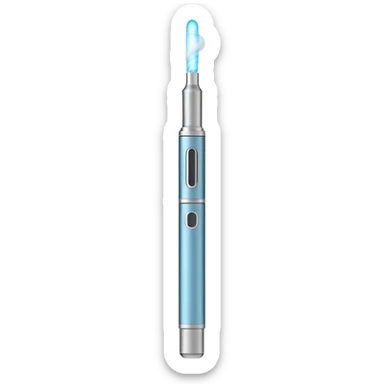 sleek vape pen emitting a small puff of vapor sticker