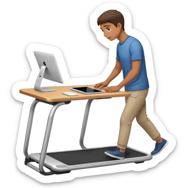 ein walking pad unter dem schreibtisch was benutzt wird sticker