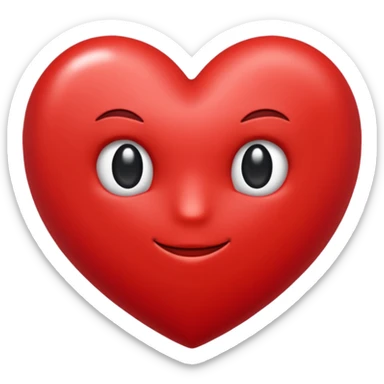 Un cœur écrit 100 % sticker