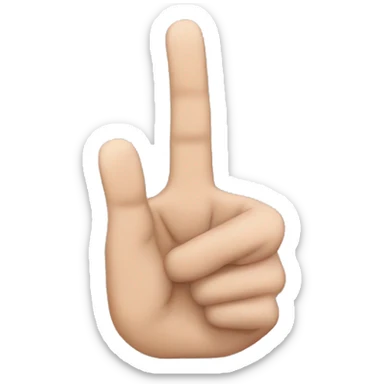 yvl hand sign with only thumb, index, and middle fingers sticker