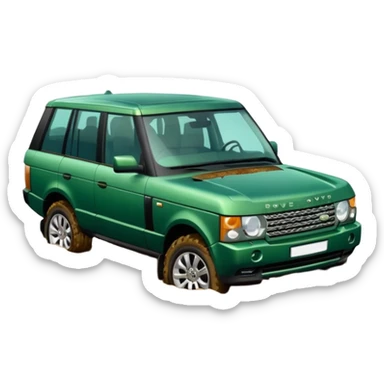 A range rover in a river sticker