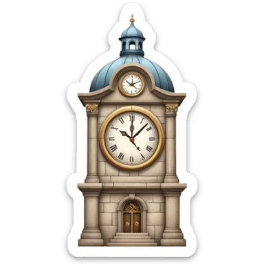 make an emoji which are a clock tower   but the tower is rond sticker