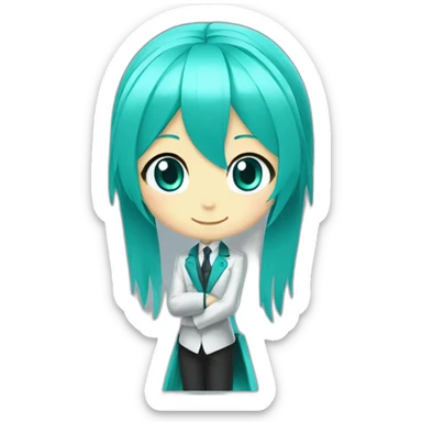 Hatsune Miku becomes president of france sticker