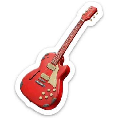 red Guitar Case sticker