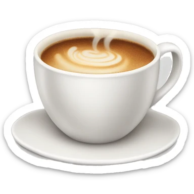 Cappuccino cup clean sticker