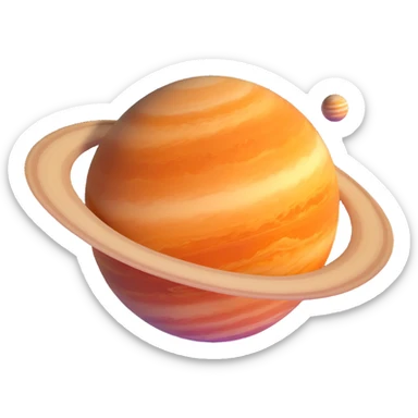 Planet Venus, circular, no rings, with swirling clouds sticker