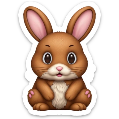 Bunny with shit sticker
