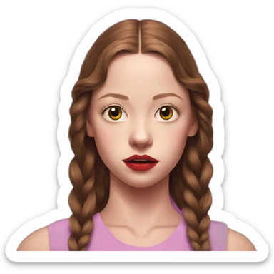 hot girl being dressed as suspiria mia goth sticker