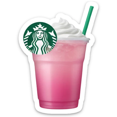 A pink drink from Starbucks sticker