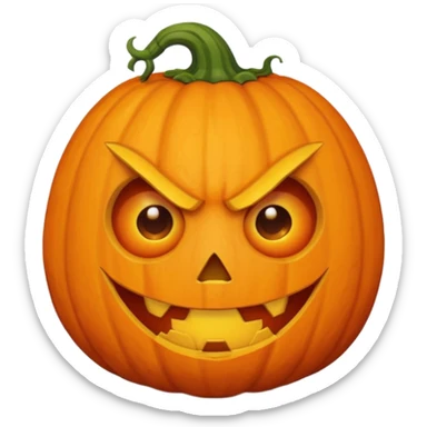 Pumpkin monster kid 
 sticker