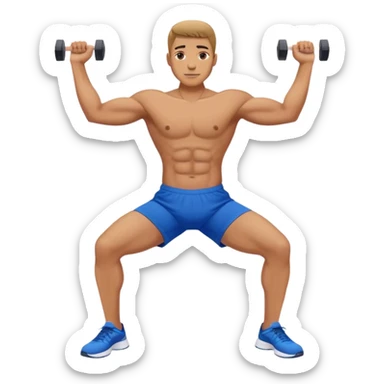 glute-bridges-exercise guy with blue shorts  sticker