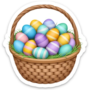 easter egg basket sticker