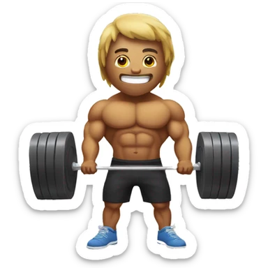 Hing with gym muscles sticker