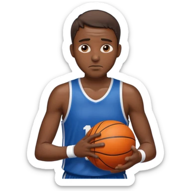 tired basketball player, sweating a lot sticker