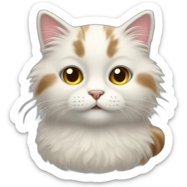 a small fluffy cat sticker