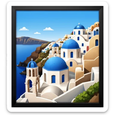Santorini greece sticker