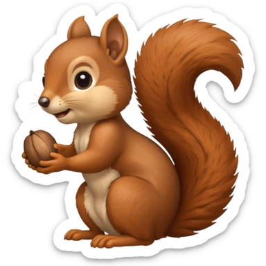 squirrel with a lot of work sticker