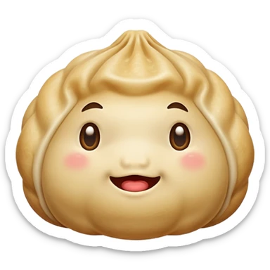 Dumpling with drool face sticker