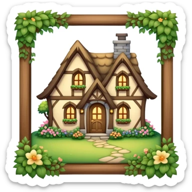 Cozy Fantasy cottage sticker