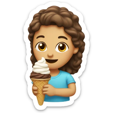 Ally eating ice cream  sticker