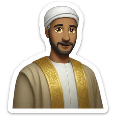 Homme qui prie Allah sticker