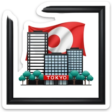 Tokyo hotel with Japan flag sticker