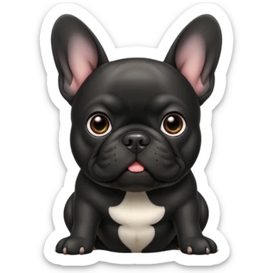 black frenchie sticker