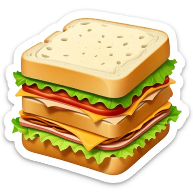 Sandwich with turkey cheese lettuce and lotttts of sauce sticker