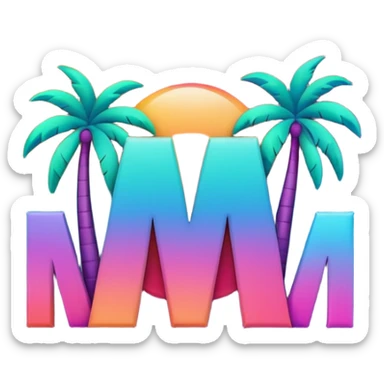 miami logo with letters MIA sticker