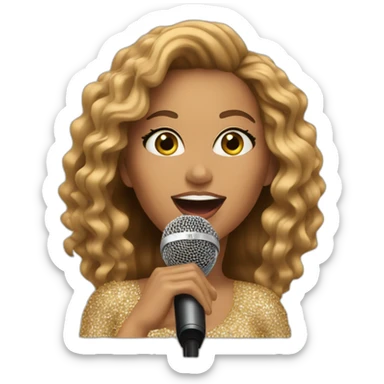 Concert beyoncé singing in mic sticker