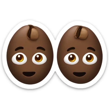 Whole coffee beans sticker