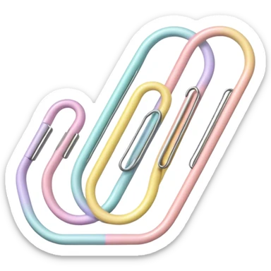 pastel paper clip sticker