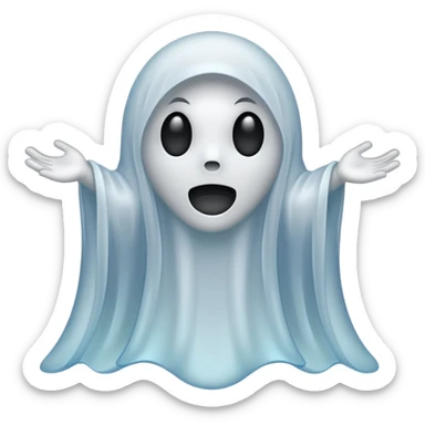 ghost please sticker