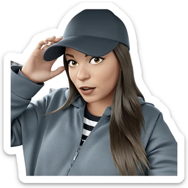 girl in car interior sticker