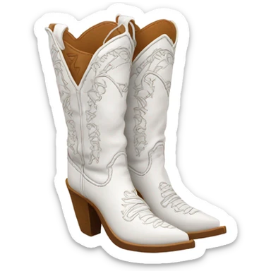 White cowgirl boots  sticker