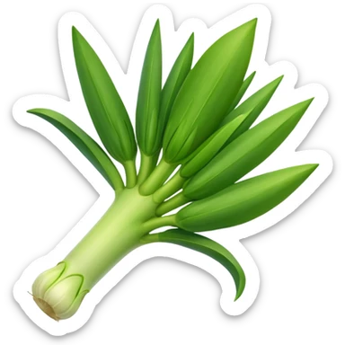 A leek emoji for slack sticker