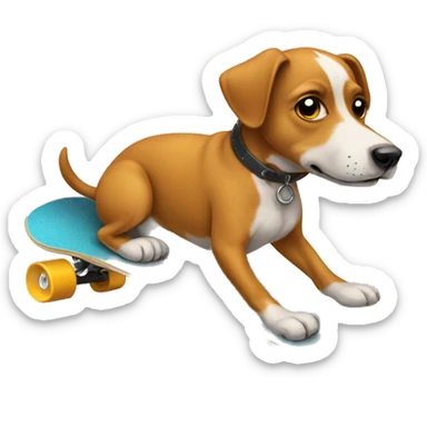 Dog on a skateboard  sticker