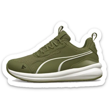 softfoam+ olive green puma shoes sticker
