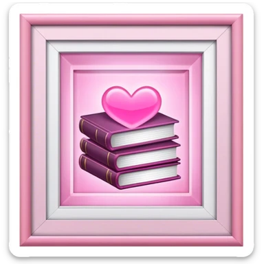 pink light romance books sticker