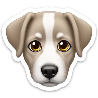 Perrita con ojos saltones y manchas en el pelaje sticker