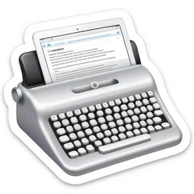 typing website emphasizing speed of typing sticker