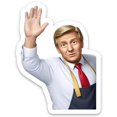 male portrait with red necktie sticker