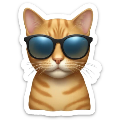 Cat with sunglasses sticker
