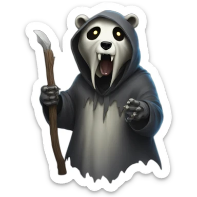 ghost reaper as a grizzly sticker
