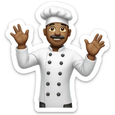 Chef blowing a kiss sticker