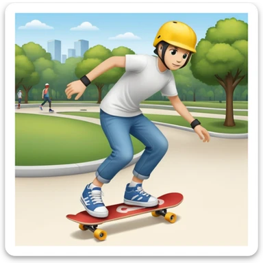 skateboarding at a park sticker