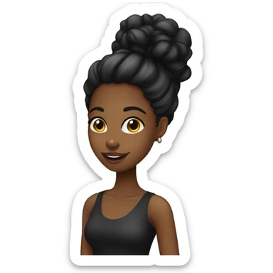 pretty black girl graphic designer sticker